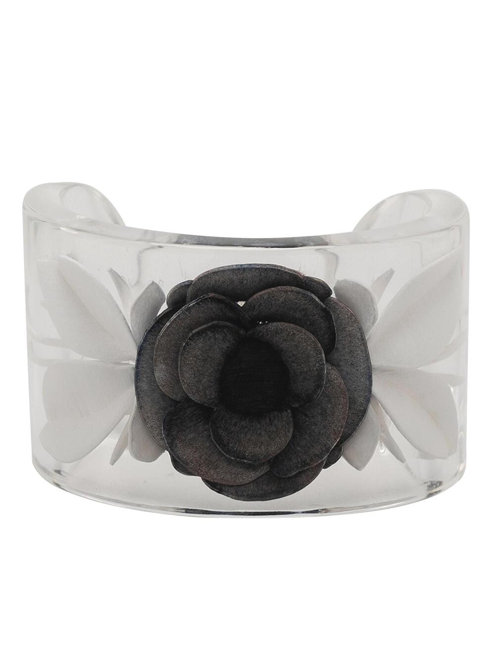 Chanel Lucite Camellia Cuff Bracelet #272440C62B